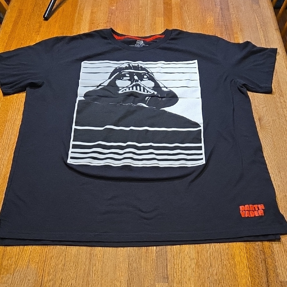 Star Wars Men XL Black Darth Vader Graphic‎ Lack of Faith Short Sleeve Shirt